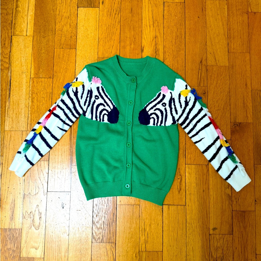 Zebra Cardigan! Girls size 8